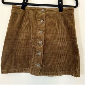 Forever 21 Corduroy Skirt | Brown | Size: M